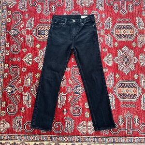 GAP Women's ‘90’s High Rise Straight Leg Black Wash Jeans